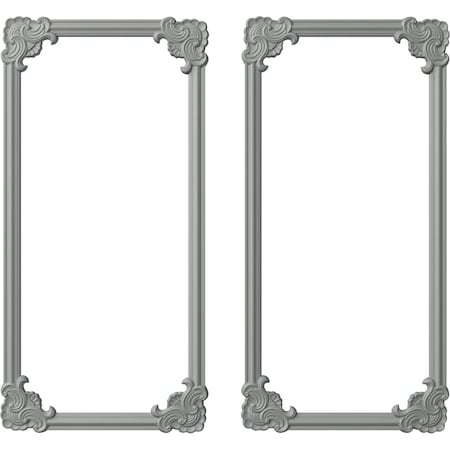 Ekena Millwork 31-in. W x 62-in. H Pompeii Panel Moulding Kit Double Panel PMLKPO31X62B